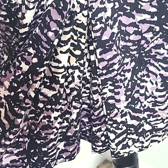 Alex Marie Black & Tan, Black & Purple Animal Print Sleeveless Dress, Size 14 - Picture 6 of 9